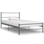 Estructura de cama de metal gris 90x200 cm de vidaXL, Camas y somieres - Ref: Foro24-286493, Precio: 72,24 €, Descuento: %