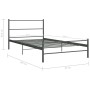 Estructura de cama de metal gris 90x200 cm de vidaXL, Camas y somieres - Ref: Foro24-286493, Precio: 72,24 €, Descuento: %