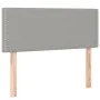 Box spring bed mattress and LED lights light gray fabric 90x190 cm by vidaXL, Beds and slatted bases - Ref: Foro24-3133037, P...