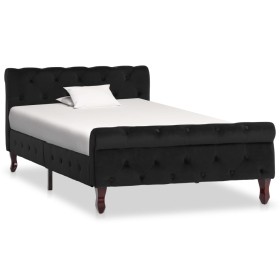 Black velvet bed frame 100x200 cm by vidaXL, Beds and slatted bases - Ref: Foro24-288551, Price: 248,44 €, Discount: %