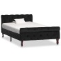 Estructura de cama de terciopelo negro 100x200 cm de vidaXL, Camas y somieres - Ref: Foro24-288551, Precio: 248,33 €, Descuen...