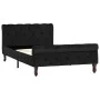 Black velvet bed frame 100x200 cm by vidaXL, Beds and slatted bases - Ref: Foro24-288551, Price: 244,30 €, Discount: %