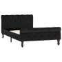 Estructura de cama de terciopelo negro 100x200 cm de vidaXL, Camas y somieres - Ref: Foro24-288551, Precio: 248,33 €, Descuen...