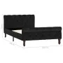 Black velvet bed frame 100x200 cm by vidaXL, Beds and slatted bases - Ref: Foro24-288551, Price: 244,30 €, Discount: %