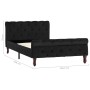 Estructura de cama de terciopelo negro 100x200 cm de vidaXL, Camas y somieres - Ref: Foro24-288551, Precio: 248,33 €, Descuen...