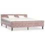 Pink velvet bed frame 180x200 cm by vidaXL, Beds and slatted bases - Ref: Foro24-288569, Price: 363,53 €, Discount: %