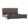 Gray velvet bed frame 160x200 cm by vidaXL, Beds and slatted bases - Ref: Foro24-286833, Price: 379,60 €, Discount: %