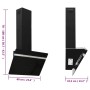 Steel and black tempered glass wall extractor hood 60 cm by vidaXL, Extractors - Ref: Foro24-51671, Price: 203,84 €, Discount: %