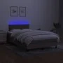 Box spring bed with mattress and LED taupe gray fabric 120x200 cm by vidaXL, Beds and slatted bases - Ref: Foro24-3133065, Pr...