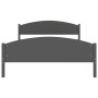 Dark gray solid pine wood bed frame 140x200 cm by vidaXL, Beds and slatted bases - Ref: Foro24-322049, Price: 104,08 €, Disco...