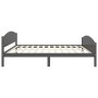 Dark gray solid pine wood bed frame 140x200 cm by vidaXL, Beds and slatted bases - Ref: Foro24-322049, Price: 104,08 €, Disco...