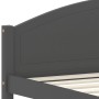 Dark gray solid pine wood bed frame 140x200 cm by vidaXL, Beds and slatted bases - Ref: Foro24-322049, Price: 104,08 €, Disco...