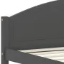 Estructura de cama madera maciza de pino gris oscuro 140x200 cm de vidaXL, Camas y somieres - Ref: Foro24-322049, Precio: 104...