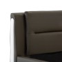 Estructura de cama de cuero sintético gris 160x200