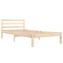 Solid pine wood bed frame 90x200 cm by vidaXL, Beds and slatted bases - Ref: Foro24-810415, Price: 57,62 €, Discount: %