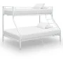 White metal bunk bed frame 140x200 cm/90x200 cm by vidaXL, Beds and slatted bases - Ref: Foro24-287903, Price: 306,84 €, Disc...
