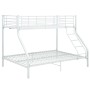 Weißer Etagenbettrahmen aus Metall, 140 x 200 cm/90 x 200 cm von vidaXL, Betten und Lattenroste - Ref: Foro24-287903, Preis: ...