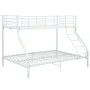 White metal bunk bed frame 140x200 cm/90x200 cm by vidaXL, Beds and slatted bases - Ref: Foro24-287903, Price: 306,84 €, Disc...