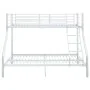 White metal bunk bed frame 140x200 cm/90x200 cm by vidaXL, Beds and slatted bases - Ref: Foro24-287903, Price: 306,84 €, Disc...