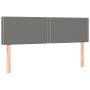 Box spring bed mattress and LED lights dark gray fabric 140x200 cm by vidaXL, Beds and slatted bases - Ref: Foro24-3133078, P...