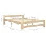 Solid pine wood bed frame 180x200 cm by vidaXL, Beds and slatted bases - Ref: Foro24-321996, Price: 159,26 €, Discount: %