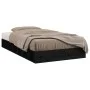 Estructura cama madera maciza individual negro 75x190 cm de vidaXL, Camas y somieres - Ref: Foro24-820700, Precio: 102,97 €, ...
