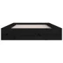 Black single solid wood bed frame 75x190 cm by vidaXL, Beds and slatted bases - Ref: Foro24-820700, Price: 102,97 €, Discount: %
