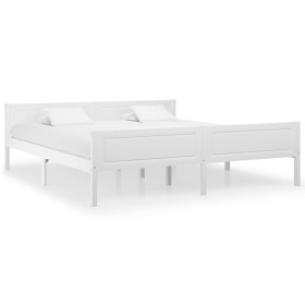 Massives Bettgestell aus weißem Kiefernholz, 180 x 200 cm von vidaXL, Betten und Lattenroste - Ref: Foro24-322108, Preis: 168...