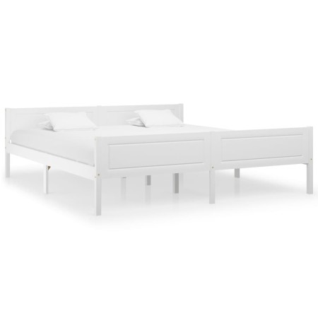 Solid white pine wood bed frame 180x200 cm by vidaXL, Beds and slatted bases - Ref: Foro24-322108, Price: 168,61 €, Discount: %