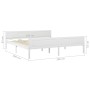 Solid white pine wood bed frame 180x200 cm by vidaXL, Beds and slatted bases - Ref: Foro24-322108, Price: 168,61 €, Discount: %