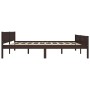 Estructura de cama madera maciza pino marrón oscuro 200x200 cm de vidaXL, Camas y somieres - Ref: Foro24-322123, Precio: 126,...