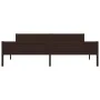 Dark brown solid pine wood bed frame 200x200 cm by vidaXL, Beds and slatted bases - Ref: Foro24-322123, Price: 125,27 €, Disc...