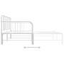White metal removable sofa bed frame 90x200 cm by vidaXL, Beds and slatted bases - Ref: Foro24-324753, Price: 149,33 €, Disco...