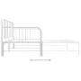 White metal removable sofa bed frame 90x200 cm by vidaXL, Beds and slatted bases - Ref: Foro24-324753, Price: 136,75 €, Disco...
