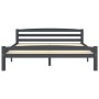 Estructura de cama madera maciza pino gris oscuro 160x200 cm de vidaXL, Camas y somieres - Ref: Foro24-322093, Precio: 175,16 €