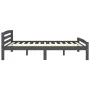 Dark gray pine solid wood bed frame 160x200 cm by vidaXL, Beds and slatted bases - Ref: Foro24-322093, Price: 172,58 €, Disco...