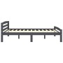 Estructura de cama madera maciza pino gris oscuro 160x200 cm de vidaXL, Camas y somieres - Ref: Foro24-322093, Precio: 175,16 €