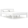 Solid white pine wood bed frame 140x200 cm by vidaXL, Beds and slatted bases - Ref: Foro24-322071, Price: 136,86 €, Discount: %