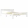 Solid white pine wood bed frame 140x200 cm by vidaXL, Beds and slatted bases - Ref: Foro24-322071, Price: 135,12 €, Discount: %