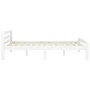 Solid white pine wood bed frame 140x200 cm by vidaXL, Beds and slatted bases - Ref: Foro24-322071, Price: 135,12 €, Discount: %
