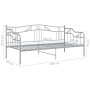 Estructura de sofá cama de metal gris 90x200 cm