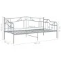 Gray metal sofa bed frame 90x200 cm by vidaXL, Beds and slatted bases - Ref: Foro24-324763, Price: 143,39 €, Discount: %