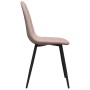Sillas de comedor 2 unidades terciopelo rosa