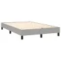 Box spring bed with fabric mattress and light gray LED 120x200 cm by vidaXL, Beds and slatted bases - Ref: Foro24-3133141, Pr...