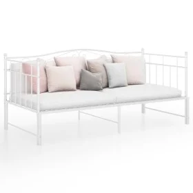 White metal removable sofa bed frame 90x200 cm by vidaXL, Beds and slatted bases - Ref: Foro24-324783, Price: 208,57 €, Disco...