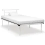 Estructura de cama de metal blanco 100x200 cm de vidaXL, Camas y somieres - Ref: Foro24-324824, Precio: 67,83 €, Descuento: %