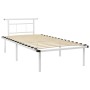 Bettgestell aus weißem Metall, 100 x 200 cm von vidaXL, Betten und Lattenroste - Ref: Foro24-324824, Preis: 68,47 €, Rabatt: %