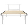 Bettgestell aus weißem Metall, 100 x 200 cm von vidaXL, Betten und Lattenroste - Ref: Foro24-324824, Preis: 68,47 €, Rabatt: %