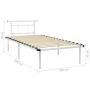 Estructura de cama de metal blanco 100x200 cm de vidaXL, Camas y somieres - Ref: Foro24-324824, Precio: 67,83 €, Descuento: %