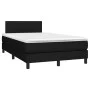 Box spring bed with LED mattress black fabric 120x200 cm by vidaXL, Beds and slatted bases - Ref: Foro24-3133143, Price: 381,...